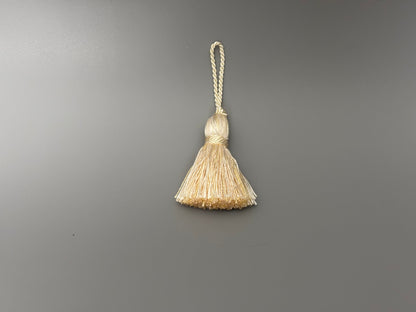 Schlüsselquaste - einfarbig champagner