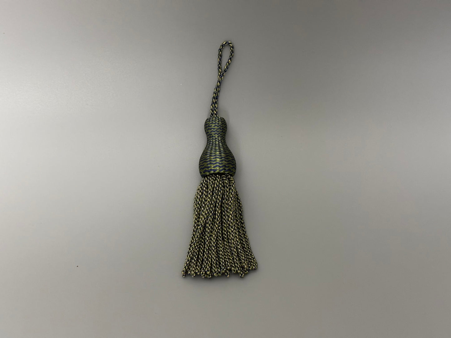 Schlüsselquaste - mehrfarbig dunkelgrün/blau