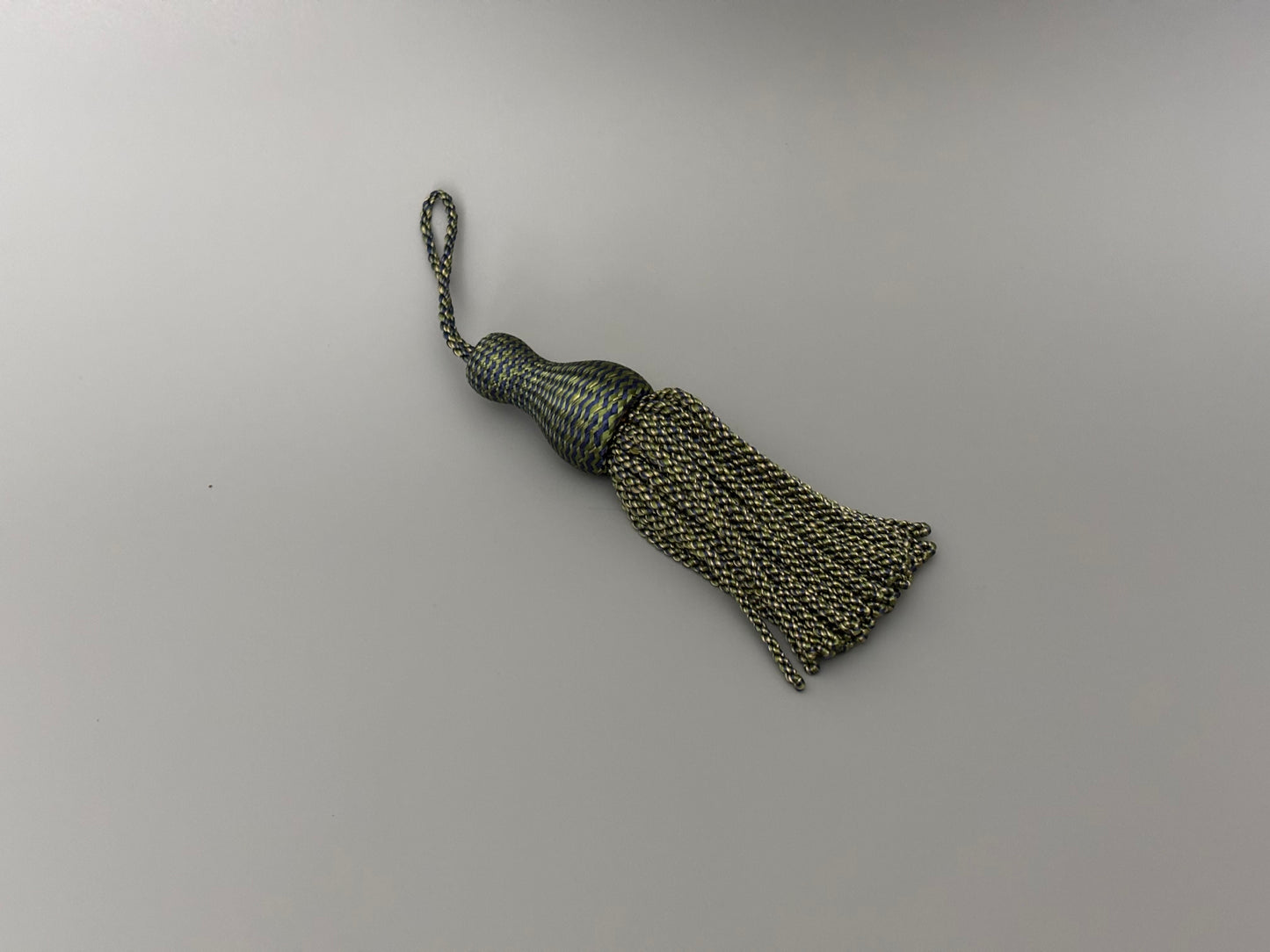 Schlüsselquaste - mehrfarbig dunkelgrün/blau