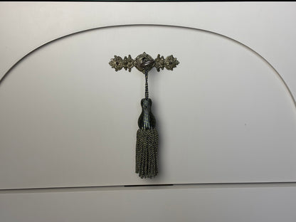 Schlüsselquaste - mehrfarbig dunkelgrün/blau