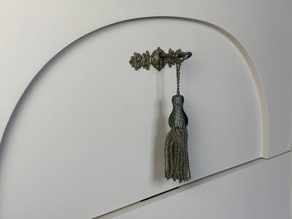 Schlüsselquaste - mehrfarbig dunkelgrün/blau