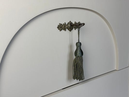 Schlüsselquaste - mehrfarbig dunkelgrün/blau