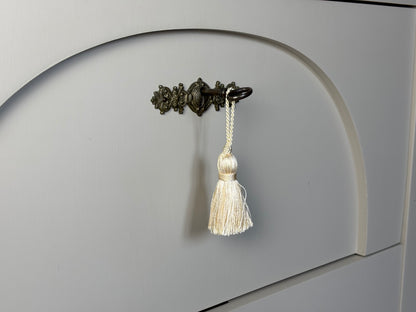 Schlüsselquaste - einfarbig champagner