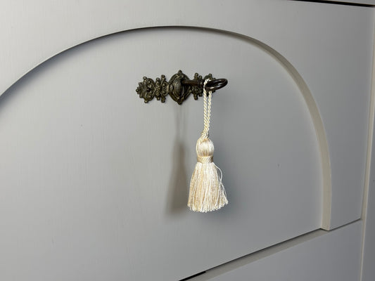 Schlüsselquaste - einfarbig champagner